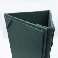 Porte-menu de table de restaurant personnalisé en tissu, menu de bar rotatif à 3 vues, couverture de menu en cuir à trois volets, support de table