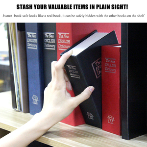 소형 휴대용 열쇠로 잠긴 책 모양의 가정 안전 전환 금고 - Product Image 5