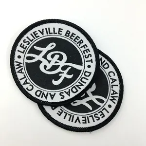 Angepasst logo printed self-adhesive basketball club gestickte woven patches für kleidung