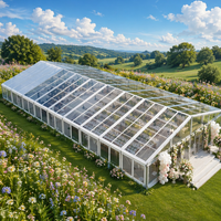 Tentes de réception de luxe 40x60 pour événements de mariage, transparentes, en alliage d'aluminium 6061T6, fabrication chinoise, plus de 20 ans d'expérience en gros, garantie 1 an