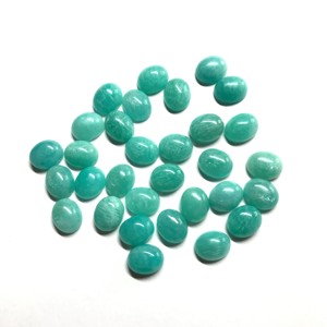 IGI Certificado de alta calidad 6x8mm cabujón de amazonita Natural grado AAA cristal semiprecioso piedra preciosa forma ovalada suelta calibrada - Product Image 1