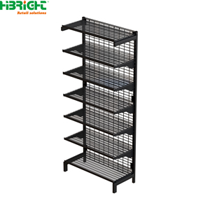 Estantería Metálica para Góndolas de Supermercado, Exhibidor de Comestibles con Panel de Madera, Estanterías para Tiendas - Product Image 4