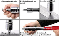 Pistolet à clous pour béton de qualité industrielle en acier inoxydable, fonctionnement silencieux, portable, manuel, haute efficacité, outil en plastique