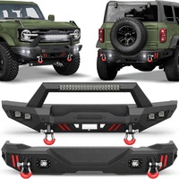 Parachoques Delanteros y Traseros Reforzados para Todoterreno para Ford Bronco 2021-2026 con Soporte para Cabrestante y Luces LED