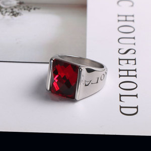 Men's Geometric Cubic Zirconia <b>Titanium</b> Steel <b>Ring</b> SA038 Gift Jewelry - Product Image 4