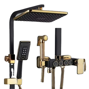 China Factory Luxus-Dusch set Badezimmer-Dusch system In-Wall-Mischbatterie-Wasserhahn Heiß Kalt 4-Funktions-integrierte Dusche - Product Image 2