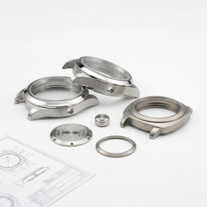 Boîtier de montre personnalisé en titane 316L avec couronne et fond OEM, poli avec précision, brossé, pièces usinées CNC en acier inoxydable - Product Image 1