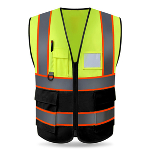 Safety Vest High Visibility ANSI Class 2 Workwear <strong>Hi</strong> <strong>Vis</strong> Clothing Construction ANSI Reflective <strong>Jacket</strong> With ID Pocket AS/NZS - Product Image 1