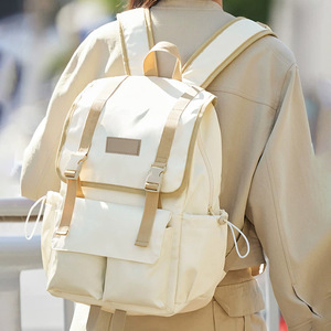 Student <b>Backpack</b> For Women Japan Style 15 Inches <b>Large</b> Capacity Softback With Curved Shoulder Straps And Interior Zipper Pocket - Product Image 1