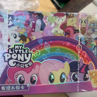 Boîte de boosters de cartes à collectionner My Little Pony Édition Arc-en-ciel, collection de jeux d'anime pour enfants, cartes flash métallisées, jouets cadeaux d'anniversaire