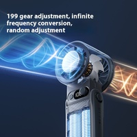 Mini-ventilateurs portables personnalisables, pliables, 3600 mAh, 199 vitesses, affichage LED, réfrigération, usage domestique et extérieur, 5V