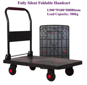 Carretilla de plataforma plegable de plástico virgen, carro de mano portátil <span class=keywords><strong>PH300</strong></span>, silencioso, 300kg, 9060 SF - Product Image 2