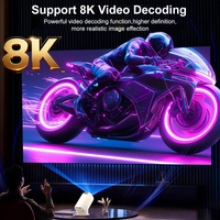 Projecteur intelligent V2-Collita à succès avec plus de 500 chaînes TV gratuites, système Android, WIFI+BT, pour cinéma maison, extérieur et bureau
