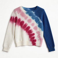 Suéter Infantil Personalizado HuaYi con Certificación GOTS y OEKO-TEX, Teñido con Técnica Tie Dye, Cuello Redondo a Rayas, 100% Algodón, Tejido a Mano, Ecológico, Transpirable