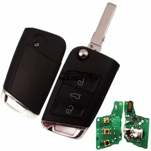 Untuk VW MQB Platform 3 Tekan Tombol Remote Kunci dengan ID48 Chip-434mhz & HU66 Pisau, Digunakan untuk T-Cross, Magotan, Sagitar Dll