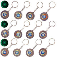 Desenhos animados vidro cabochão chaveiro, pingente criativo