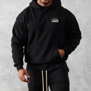 Sudadera con Capucha para Hombre con Logotipo Personalizado y Estampado Puff, Pulóver Liso Oversized Grueso Estilo Streetwear de Corte Boxy de Diseño en Felpa Francesa 100% Algodón - Product Image 1