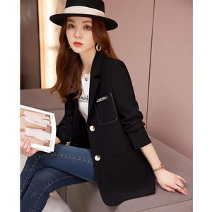 Chaqueta entallada de longitud media, diseño otoño/invierno <span class=keywords><strong>2022</strong></span>, elegante y ecológica para <span class=keywords><strong>mujer</strong></span>. - Product Image 3