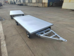 รถพ่วงพื้นเรียบสำหรับขนส่งสัมภาระสนามบินขาย - Product Image 3