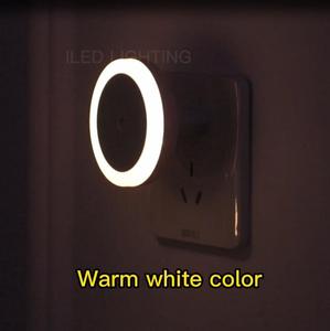 Intelligent détection infrarouge humaine ronde petite veilleuse sans fil LED plug in chevet chambre protection des yeux - Product Image 3