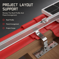 Système de montage solaire pour toiture, système de fixation de panneaux solaires pour toiture en tuiles, installation photovoltaïque
