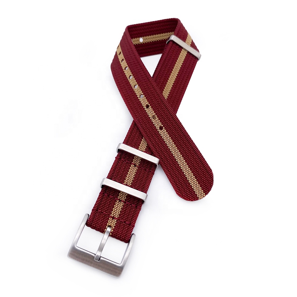 Custom One Pass 19mm 21mm Fabric Watch Belt Braided 18mm 20mm 22mm Ribbed Wrist Nylon Watch Strap 24mm