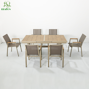 <span class=keywords><strong>Mesa</strong></span> de Jardín <span class=keywords><strong>Extensible</strong></span> Retráctil para Patio, Muebles de Balcón para Exteriores, Juego de <span class=keywords><strong>Mesa</strong></span> de Comedor <span class=keywords><strong>Extensible</strong></span> de Aluminio con 6 Sillas - Product Image 5