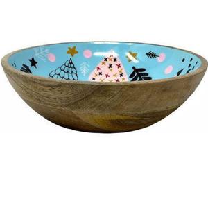 Multiple Design Wooden <b>Fruit</b> Bowl <b>Sticker</b> Enamel Mango Wood Round Bowl Perfect <b>for</b> Nuts Candy Appetizer Snacks Olive and Salsa - Product Image 2