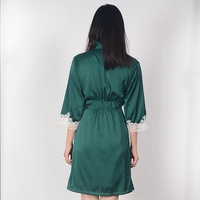 Boguixiu — Robe en Satin à manches longues, pour femme, en maille avec ceinture, à la mode, contrastée