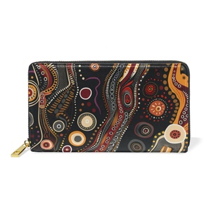 New Arrival Australian Aboriginal Art Pattern Custom Print Men's Clutch <b>Bag</b> Card Holder Women's Travel <b>Long</b> Zip Leather Wallet - Product Image 6