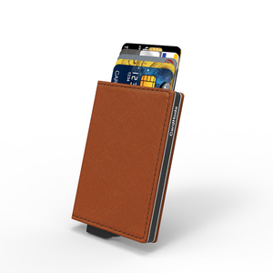 Tarjetero Delgado Unisex de PU con Ranura para Tarjetas Visa, Cierre Plegable Minimalista, Cartera Corta de Color Marrón - Product Image 6