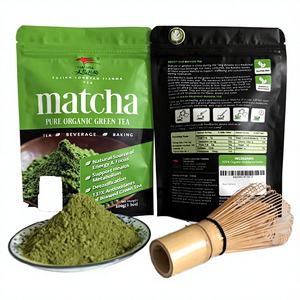 Marque privée et logo, nouveau thé vert biologique en poudre Matcha 100 g/sac, thé instantané en vrac en bouteille - Product Image 3