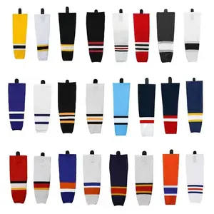 B77 Full Sublimation Custom Ijshockey Sokken Gebreide Groothandel Aangepaste Logo Lange Sokken Met Vel
