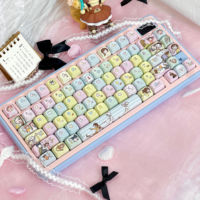 Keycaps PBT translucides Cherry M-OA Profile MX Switch pour claviers 61, 64, 68, 104, 108 touches, motif Energetic Girl