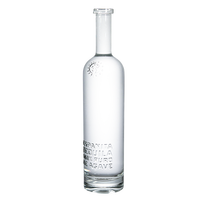 Grosir wiski Gin Vodka Tequila botol kaca desain unik 750ml 700ml botol minuman keras dengan gabus