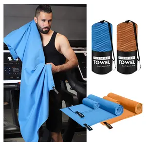 Quick Dry Microfiber Sports Towel For Outdoor Camping Running Hiking Travel Woven Sports Towels Breathable Gym Sport Towel