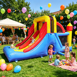 WINSUN para Castillo Inflable y Tobogán Seco para Parque de Trampolines, Centro Comercial y Jardín - Color y Tamaño Personalizables - Product Image 1