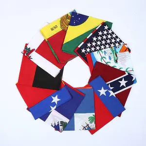 MIO Wholesale Bandanas 100% Cotton Flag Print Head Wrap Scarf Neck Gaiter Face Mask Scarf Cover Sun Bandanas for Men