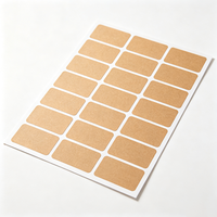 Étiquettes en papier kraft personnalisées Haoxuan, style écologique, autocollants adhésifs, texture naturelle pour les applications d'emballage de produits