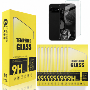 Confezione da 10 pellicole protettive in vetro temperato 9H per Google Pixel 7 <span class=keywords><strong>8</strong></span> Pro XL 9a 10a, copertura totale, compatibile con impronta digitale a ultrasuoni - Product Image 1