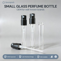 Mini flacon pulvérisateur de parfum de poche en verre, rond, unique, vide, 1ml 2ml, flacons testeurs de parfum avec impression, vente en gros