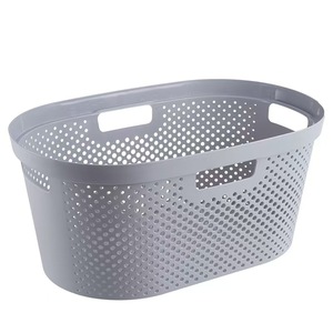 Juego de 4 Cestas de Lavandería <span class=keywords><strong>Rotho</strong></span> Brisen, Tipo Vertical, de Plástico PP sin BPA, Color Beige, 40L, 59.6x39.6x23.2cm - Product Image 4