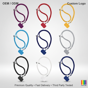<span class=keywords><strong>Cordon</strong></span> de <span class=keywords><strong>cou</strong></span> rond personnalisé avec logo OEM ODM en polyester avec étiquette vierge pour <span class=keywords><strong>badge</strong></span> d'identification - Product Image 1