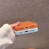 Coque de téléphone magnétique à refroidissement en nid d'abeille pour iPhone 17 Pro Max, sensation de peau, résistance aux chutes, coque de protection rigide 15