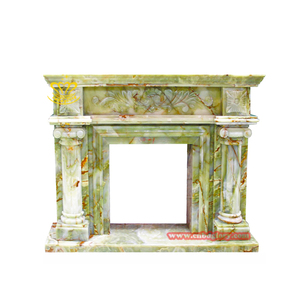 Cheminée en marbre haut de gamme personnalisée Surround moderne en pierre d'onyx pour la décoration de villa Cheminée d'extérieur pour le salon - Product Image 1
