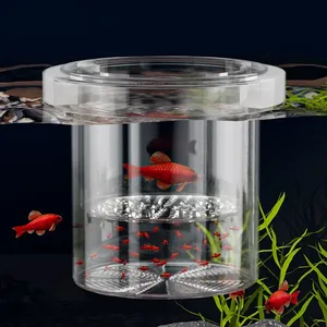 Caja de Cría de Plástico para Acuario, Incubadora de Peces de <span class=keywords><strong>Doble</strong></span> Capa para <span class=keywords><strong>Guppys</strong></span>, Peces Pavo Real, Aislamiento de Crías - Product Image 1