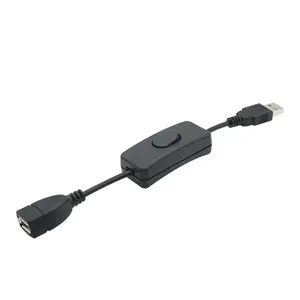 2.4A Pengisian Saja USB Male Ke Female Kabel USB dengan Power Switch 303 ON/OFF Kontrol