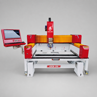 Machine de découpe de pierre CNC 3 axes Hualong HLNCM1308 pour découpe de vasques, profilage sous-plan et perçage de trous de robinetterie, haute précision