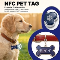 Etiqueta de Identificación Inteligente NFC Personalizada Premium para Mascotas, Perros y Gatos, Código QR RFID Antipérdida, Collar de Seguimiento, Metal, Silicona, Epoxi