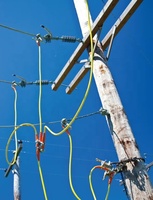 Tipo de protección de seguridad Juego de puesta a tierra de línea aérea portátil de alto voltaje Juego de equipos de puesta a tierra con cable y abrazadera